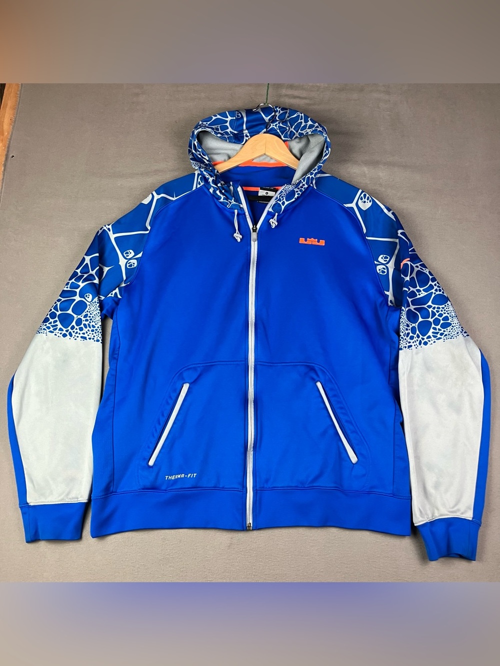Nike LeBron James Therma-Fit Hoodie Full Zip Sweatshirt Men’s Size XL Blue. In u
